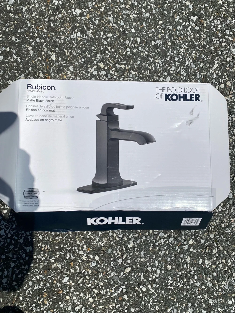 Kohler Matte Black faucet deck mounting plate